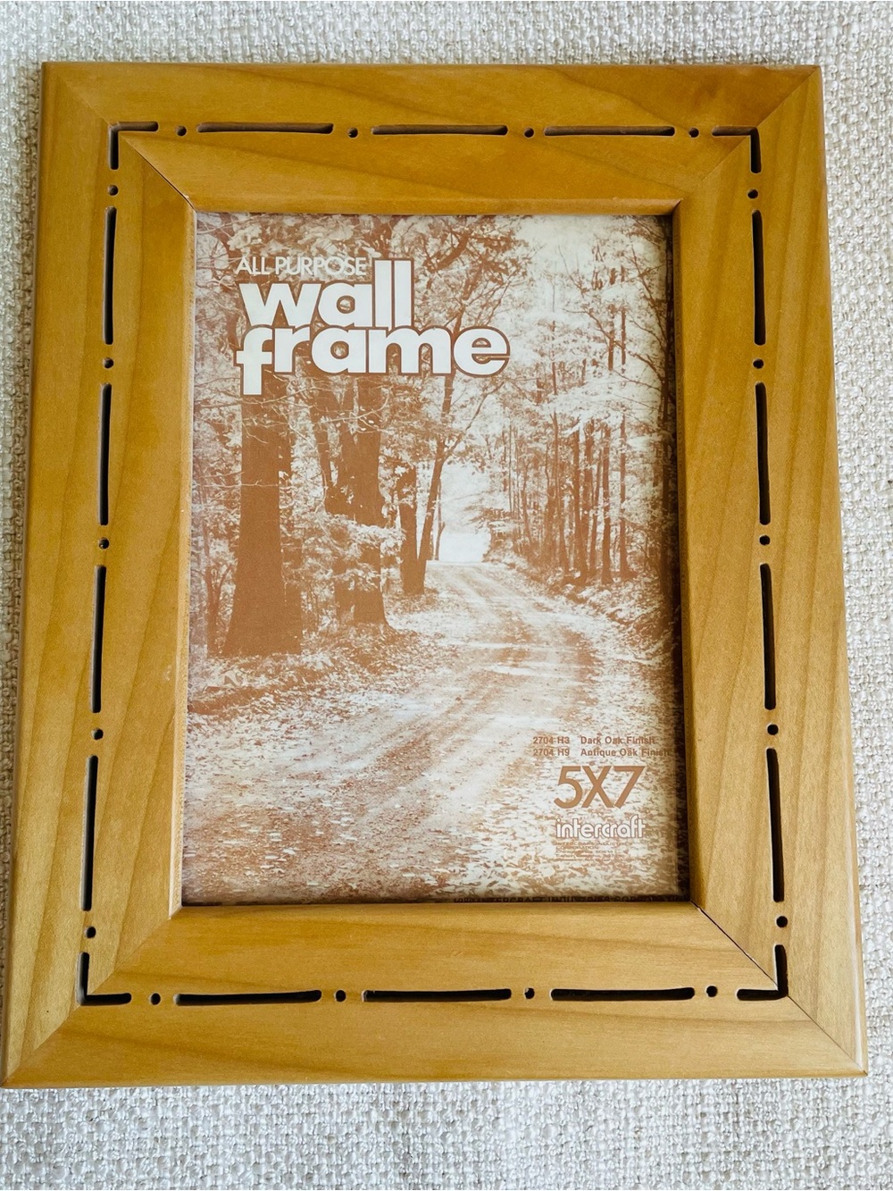 Vintage Intercraft Wooden Oak Frame Fits 5x7 Photo Thailand